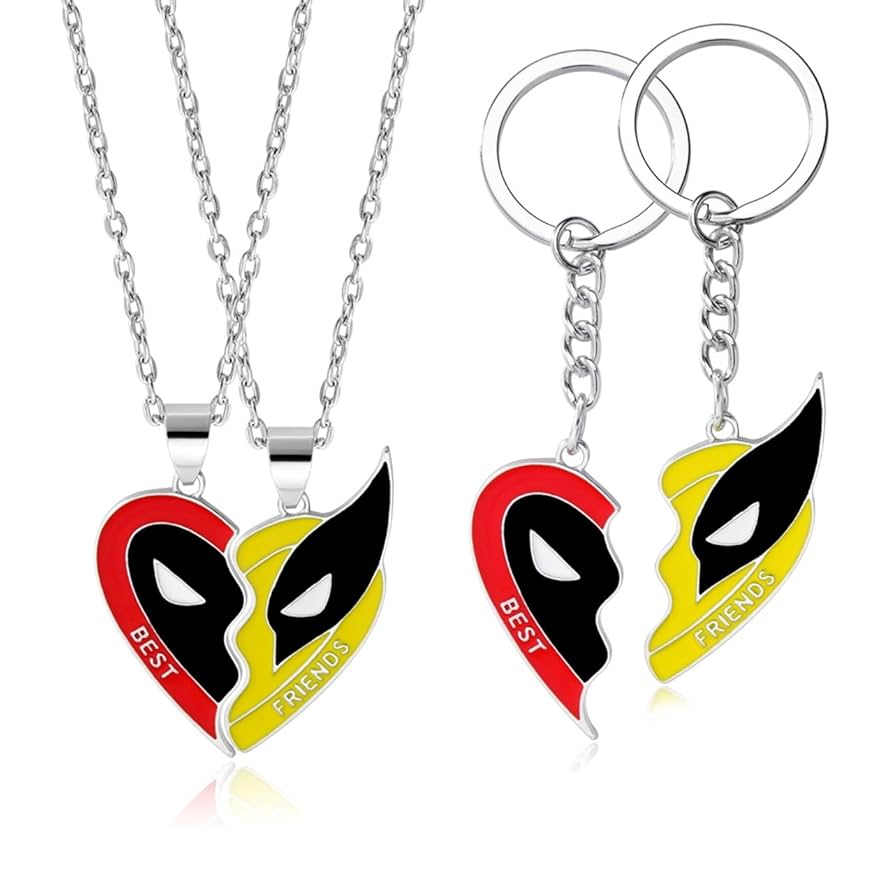 MARVEL『デッドプール＆ウルヴァリン』 フィギュア・ネックレスセット Amazon.co.jp: ネックレス 2個セット デッドプール&ウルヴァリン